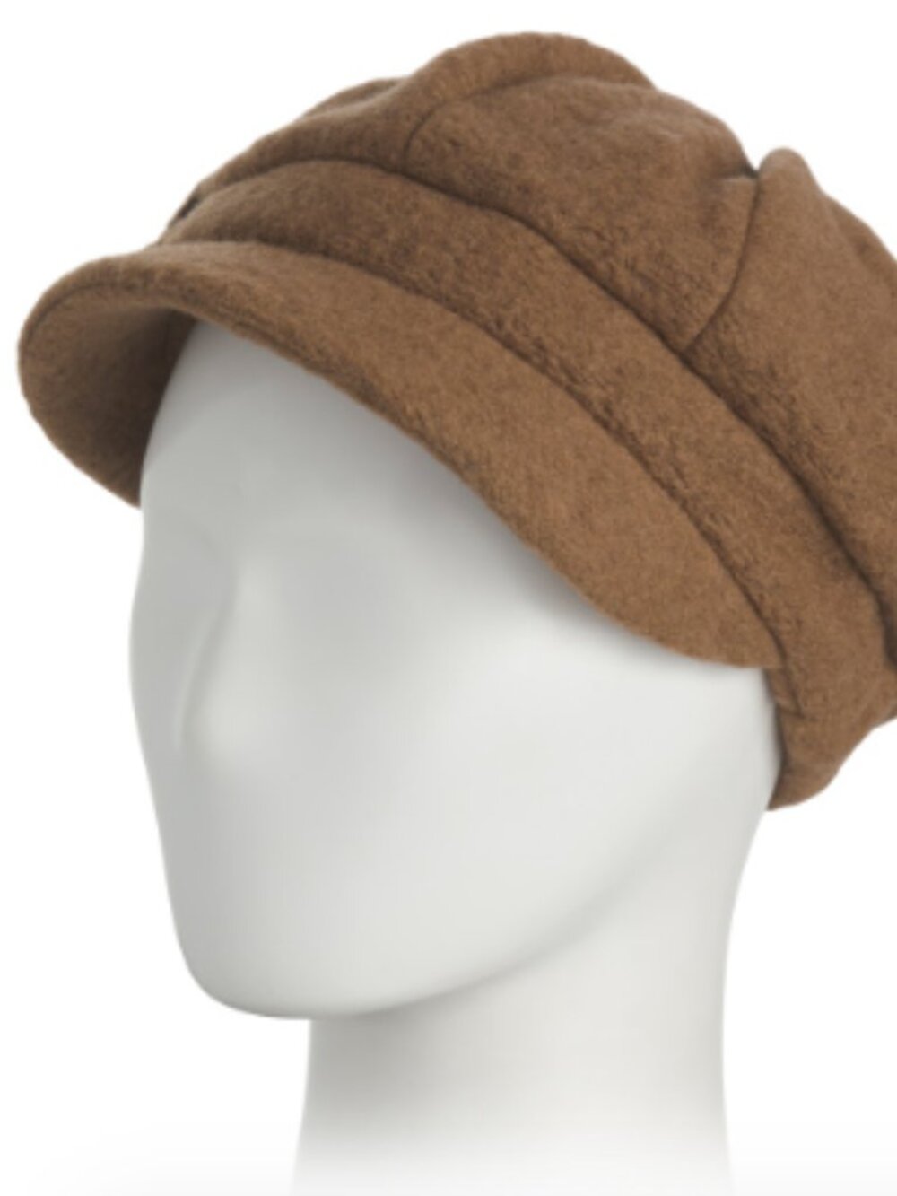 Women's Wool Camel Flower Accent Newsboy Cap Hat NWT - Picture 7 of 7